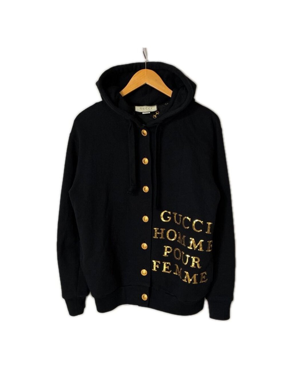 Gucci Hoodie Sequin Logo B XXS Black